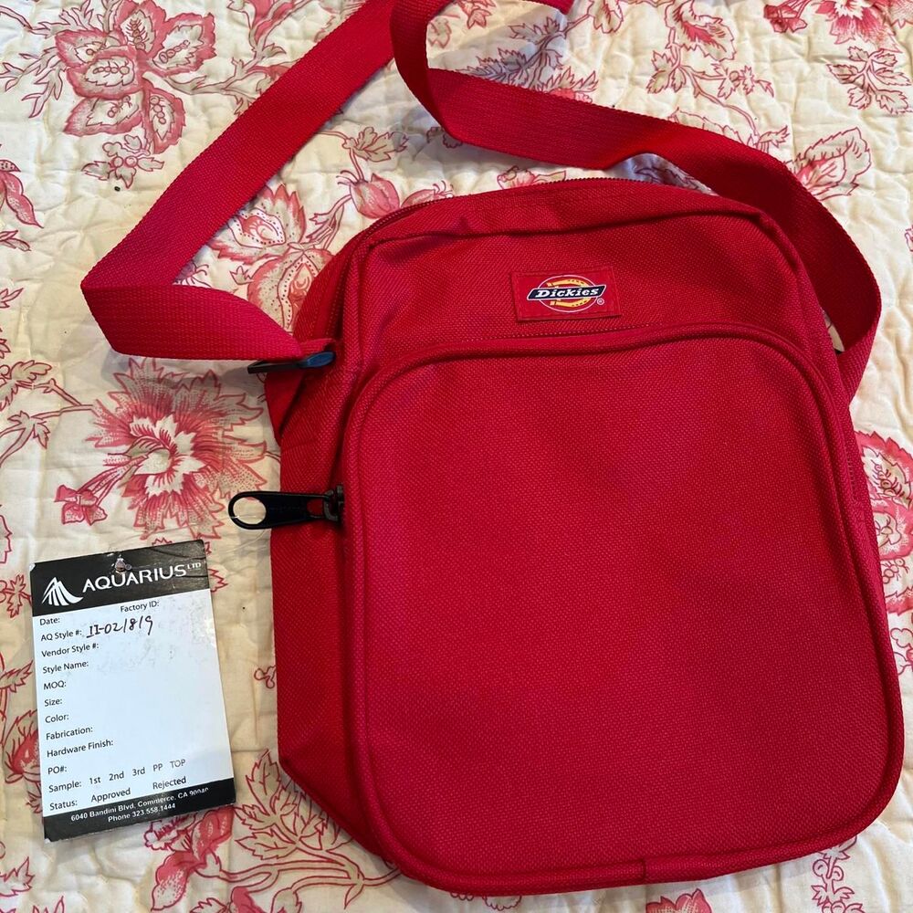 Brand New Rare Red Dickies Sample crossbody bag in Crimson Red 2018
